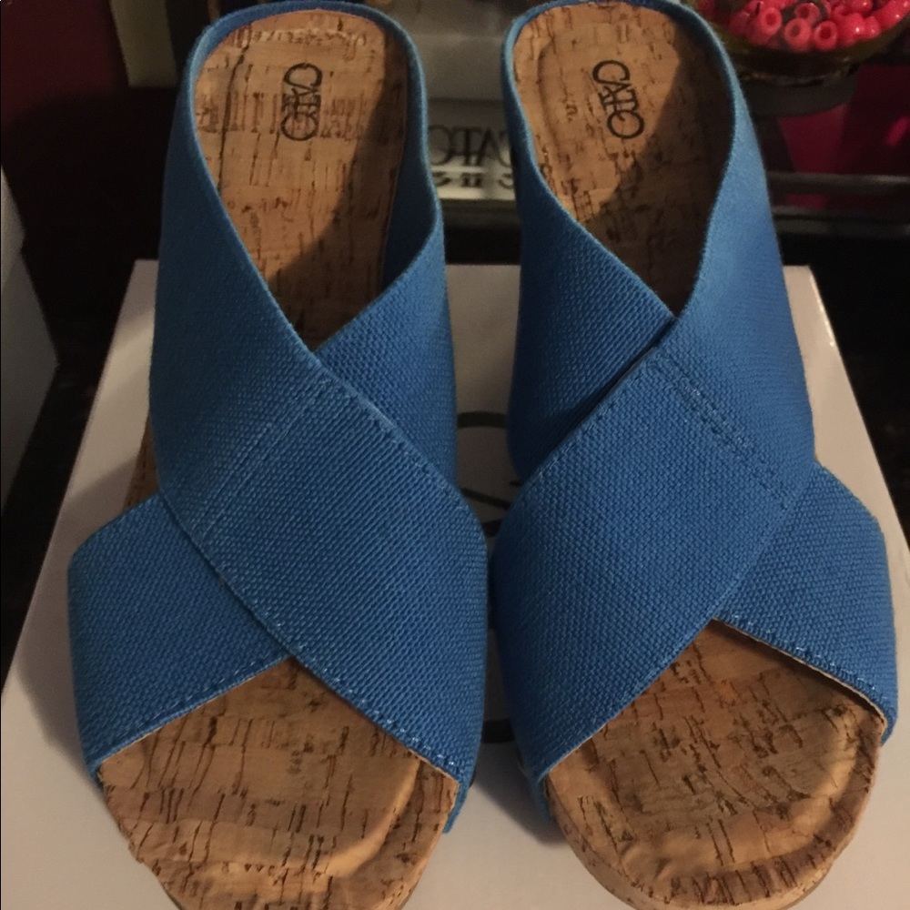 Blue Clog Shoes tor out mule sandal